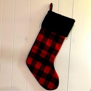 Nwot Christmas Stocking Plaid 17” L